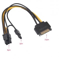 Cáp nguồn SATA sang 8 Pin VGA