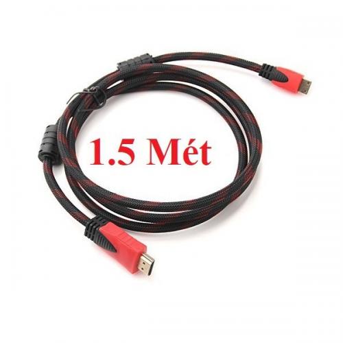 Dây cáp HDMI tròn bọc vải dù dài 1.5m