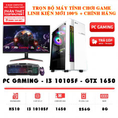 Trọn bộ PC H510 CPU i5 10400F VGA 1650 LCD 27 inch 75Hz